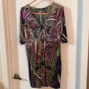 Short sleeve multi colored dress